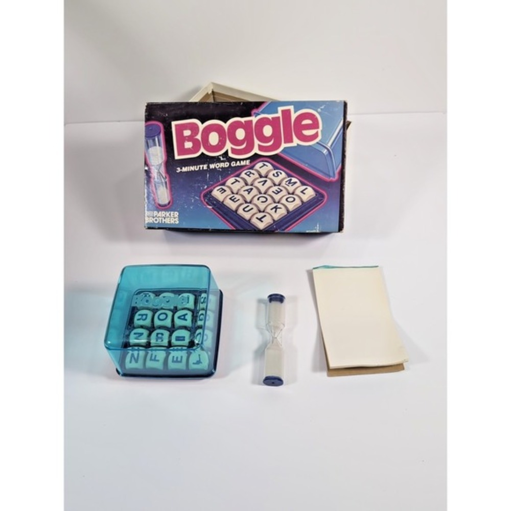 Vintage‎ 1992 Parker Brothers Boggle 3-Minute Word Game Complete In Box